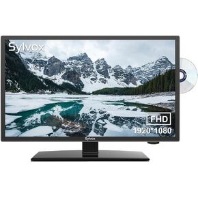 SYLVOX 22'' Smart 12 Volt TV Digital Video Disc Combo, FHD 1080P Moisture-Proof, with ARC, CEC, and WiFi. Perfect for Home, RV, and Marine Use in Humid Conditions, Black 2024