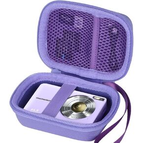 Storage Case Compatible with CAMKORY/VAHOIALD/AiTechny/KODAK/Lecran Digital Camera Kids Digital Point Shoot Camera (Green Case)