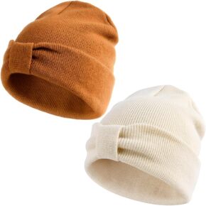 FURTALK Baby Beanie Winter Hat Knitted Warm Hat with Cute Bow Infant Toddler Cuffed Beanies
