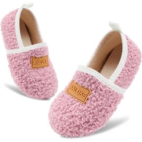 ANLUKE Kids Toddler Slippers Boys Girls Indoor House Shoes Non-Slip Slippers Socks Outdoor Warm Walking Shoes