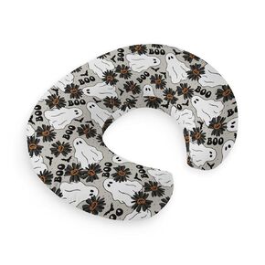 HawSkgFub مخيف هالوين شبح جاك يا اليقطين غطاء وسادة التمريض للطفل صبي فتاة، أسود بو ديزي زهرة الخفافيش الرضاعة الطبيعية وسادة الغلاف، عطلة التمريض وسادة الرضع حديثي الولادة، غطاء فقط in Kuwait