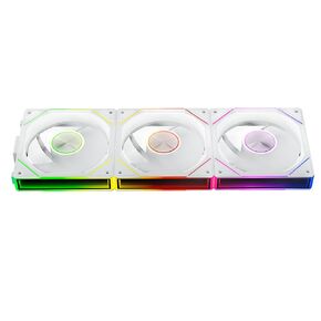 UNI Fan JM-SE 3IN1 BK 120 Fan Infinity Mirror Module Daisy-Chain 5V ARGB PWM Case Fan 120mm Triple Pack Suitable for Computer Case & CPU Cooling（Black)