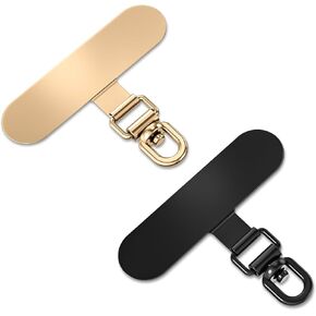 Universal Phone Tether Tabs & Metal Phone Patches - Sticky-Free Universal Phone Lanyard Patches for Cell Phone Straps