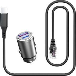 Radar Detector Cable,USB C to RJ11 Cable Charging Kit,with Automatic Recognition and Matching Voltage Function,for Escort Max360 Unide Beltronics Cobra DualPro 360 Radenso XP etc Radar Detector
