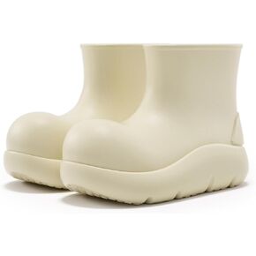 Womens' Ankle Boots Mid Heel Bootties Waterproof EVA Boots Short Rain Boots for Women