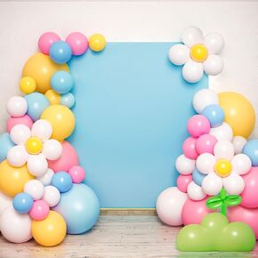 Babenest Wedding Arch Backdrop Cover, 6.6x6.6FT White Two-Sided Spandex Cover for Square Metal Arch Stand, Fitted Balloon Arch Cover for Party Ceremony Birthday Baby Shower Anniversary Decoration