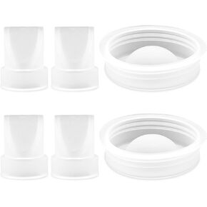 4pcs Duckbill Valves, Wearable Breast Pump with 2pcs Silicone Membrane Diaphragm, Portable Soft Lactation Pump Replacement Pump Parts Accessories for Momcozy V1/V2