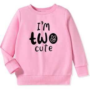 Toddler Girl 2nd Birthday Outfits Im Two Cute Sweatshirt 2 Year Old Birthday Girl Sweatshirt
