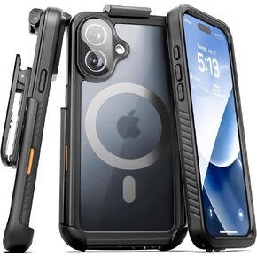 Encased Waterproof Belt Case Compatible with iPhone 16 Pro Max (Military Grade) IP68 Full-Body Cover with Phone Holster Clip and Built-in Screen Protector (Compatible with MagSafe)