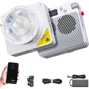 Godox ML100Bi Bi Color LED Video Light,100W 34300Lux@1M CRI 97+ TLCI 98+ 2800K-6500K LED COB Light, 11 FX Effects LED Photography Light, Compact LED Continuous Light for Filming/Interview/Video