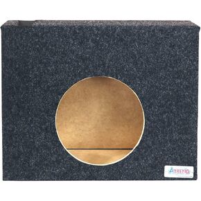 Bbox Single Vented 10 Inch Subwoofer Box - Universal Wedge Truck Enclosure - Premium Subwoofer Box Improves Audio Quality, Sound & Bass - Car Subwoofer Boxes & Enclosures with Nickel Finish Terminals