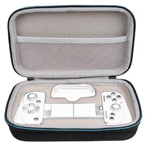 حقيبة حمل صلبة Geekria متوافقة مع وحدة تحكم الألعاب المحمولة Razer KISHI V2 Pro/KISHI V2، صندوق الألعاب، حقيبة تخزين محمولة، حقيبة سفر مدمجة مقاومة للخدش والصدمات (أسود)