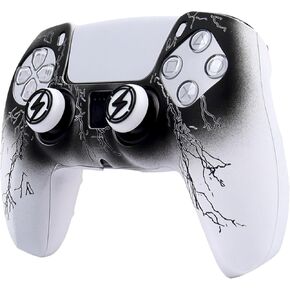 RALAN Dragon Controller Skin Silicone for PS5, Non-Slip Grip Cover Protector Compatible with PlayStation 5 Controllers with 2 Thumb Grip Caps