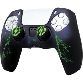 RALAN Dragon Controller Skin Silicone for PS5, Non-Slip Grip Cover Protector Compatible with PlayStation 5 Controllers with 2 Thumb Grip Caps