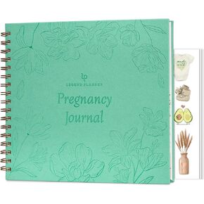 Legend Pregnancy Journal & Memory Book – Keepsake Journal for Documenting Pregnancy Memories & First Time Moms – Baby Planner for Pregnancy Tracking – Hardcover, 11.2"x9.3″ (White)
