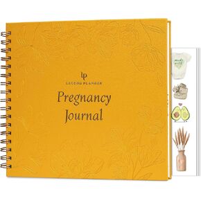 Legend Pregnancy Journal & Memory Book – Keepsake Journal for Documenting Pregnancy Memories & First Time Moms – Baby Planner for Pregnancy Tracking – Hardcover, 11.2"x9.3″ (White)