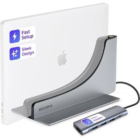 حزمة محول قاعدة لأجهزة Apple MacBook Pro مقاس 16 بوصة - محطة إرساء متضمنة محول HDMI 4K - محطة إرساء Mac Thunderbolt 4 USB-C - تدعم MacBook Pro 16 بوصة (2021-2023، M1، M2، M3 Pro & Max)