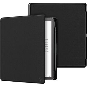 Fintie Slim Case for Kindle Scribe - [Built-in Pen Holder] Lightweight PU Leather Folio Cover with Auto Sleep Wake for 10.2" Kindle Scribe 2022 Released, Navy