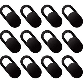 12 Pack Laptop Webcam Cover Slider, Ultra Thin Laptop Camera Cover Slide for MacBook, iPhone, Computer, Laptop, Dell, PC, Tablet, Echo Show,iMac,iPad,Cell Phone,MacBook Pro/Air,Anti Spy Privacy