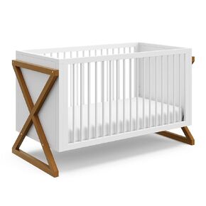 Storkcraft Equinox 3-in-1 Convertible Crib (Driftwood) - Easily Converts to Toddler Bed & Daybed, 3-Position Adjustable Mattress Support Base, Modern Two-Tone Design for Contemporary Nursery
