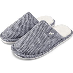 Aomigoct Womens Slippers House Indoor: Comfy Warm Lining Slippers for Women Casual Memory Foam Anti-Skid Sole Shoes Outdoor