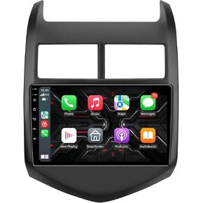 4GB+32GB Car Radio Stereo for Chevy Sonic Aveo 2011 2012 2013 2014 2015 Wireless CarPlay & Andriod Auto 9.2 Inch Touch Screen Android Car Radio with GPS Navigation Bluetooth 5GWiFi