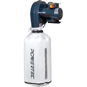POWERTEC 1 HP, 560 CFM Portable Dust Collector with 1 Micron Dust Collector Bags, Dust Collectors for Woodworking Dust Collection System (DC5372)