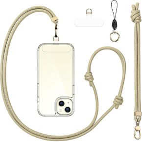 Universal Phone Lanyard Adjustable Crossbody Phone Neck Strap & Wrist Strap, Clip & Go Phone Strap