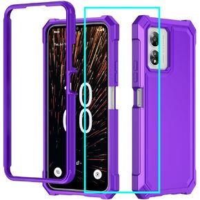 for Celero5G SC 2024 Case with Screen Protector,Celero5G SC Phone Case Front Silicone Bumper Frosted PC Hard Back Full Body Protection Military Grade Shockproof Cover for Boost Celero 5G SC Black