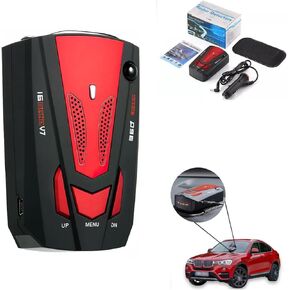 KF Premium Car Radar 16 Band V7 GPS Speed Safe Detector - Stay Informed on The Road with Advanced 360° Laser Detection, Voice Alerts, and GPS Accuracy for Comprehensive Road Safety Awareness