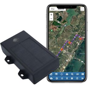 AccuTracking Solar GPS Tracker, 12,000mAh Long Lasting Battery, Magnetic, Heavy Duty, Large Panel, IP67 Waterproof, Trucks, Trailers, Equipment, RV, 4G LTE Worldwide, Subscription Needed