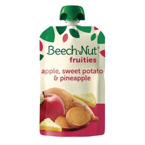Beech-Nut Baby Food Pouches, Banana Apple Strawberry Fruit Puree Baby & Toddler Food, 3.5 oz (12 Pack)