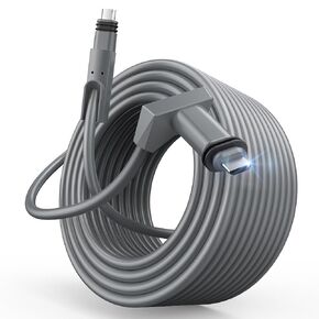 Starlink Cable 32.8FT for Starlink Actuated Gen 2, Starlink Extension Cable Replacement for Rectangular Satellite V2 with End Caps Starlink Accessories Waterproof (Gray/10M)