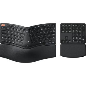 لوحة مفاتيح لاسلكية مريحة من ProtoArc، ​​EK04 2.4 جيجا هرتز Ergo، تصميم منفصل، مسند للمعصم، لوحة مفاتيح رقمية منفصلة، ​​قابلة لإعادة الشحن، لسطح المكتب والكمبيوتر المحمول والكمبيوتر الشخصي ونظام التشغيل Windows in Kuwait