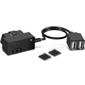 010-12530-23 Constant Power Cable for Garmin Dash Cam 46, 47, 56, 57, 66W, 67W, Live, Mini, Mini 2, Tandem DashCam, Fits Vehicle's OBD-II Port for Power Even When Parked and Turned Off