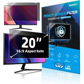 Computer 24 Inch Privacy Screen for Monitor Filter 16:10 Widescreen Monitor Removable Anti Scratch Eye Protection Anti Glare Blue Light Screen Protector Film