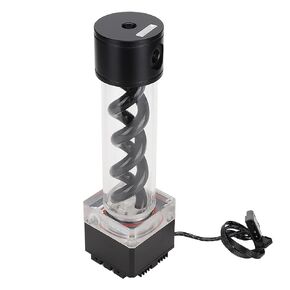 ASHATA 800L/H Water Cooling Pump Reservoir, 8W 7V 0.7A Water Cooling for PC CPU Cooling System, 4M Pump Head Fast Heat Dissipation, with Rubber Rings, Bracket, Round Buckle