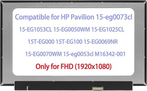 M16342-001 L47876-LD2 for HP Pavilion 15-EG 15T-EG 15-EG1053CL 15-EG1073CL 15-EG0050WM 15-EG1025CL 15T-EG000 15-eg0025cl 15-EG0069NR 15-EG0070WM LCD Screen Replacement Display FHD (Only for Touch) in Saudi Arabia