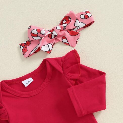 FIOMVA My First Christmas Baby Girl Outfit Newborn Romper Skirts Set Fall Winter Infant Christmas Dress Overall Clothes in Saudi Arabia