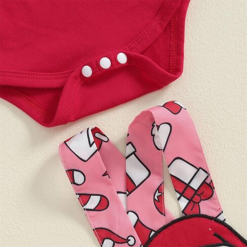 FIOMVA My First Christmas Baby Girl Outfit Newborn Romper Skirts Set Fall Winter Infant Christmas Dress Overall Clothes in Saudi Arabia