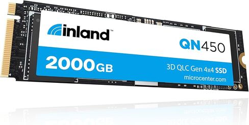 INLAND QN450 SSD 1000GB M.2 2280 NVMe SSD- PCIe 4.0 Gen4x4، حتى 5000 ميجابايت/ثانية - محرك أقراص الحالة الصلبة الداخلي -1 تيرابايت in Kuwait