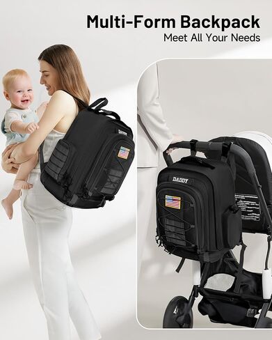 kcross Tactical Dad Baby Diaper Backpack, Large Baby Diaper Bags Backpack with Changing Pad, Travel Baby Bags for Mom Dad in Saudi Arabia