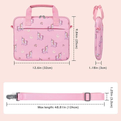 Tablet Bag for Kids, 12.5 Inch Portable Kids Tablet Sleeve Carrying Case with Handle & Shoulder Strap, Fits All-new Fire HD 10 Kids/Fire HD 10 Kids Pro 13th/11th Gen 2023/2021, Green Dinosaur in Kuwait