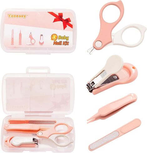 Baby Nail Clippers Kit Baby Grooming Set with Nail Clippers, Scissors, Nail File & Tweezers Baby Care Kit Fingernail Cutter for Baby,Newborn,Infant,Toddler,Kid(Blue) in Saudi Arabia