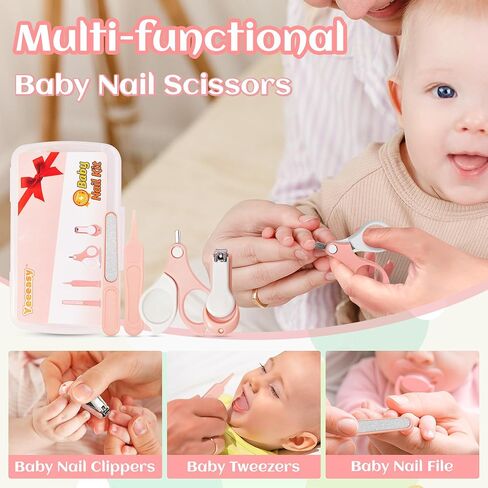 Baby Nail Clippers Kit Baby Grooming Set with Nail Clippers, Scissors, Nail File & Tweezers Baby Care Kit Fingernail Cutter for Baby,Newborn,Infant,Toddler,Kid(Blue) in Saudi Arabia