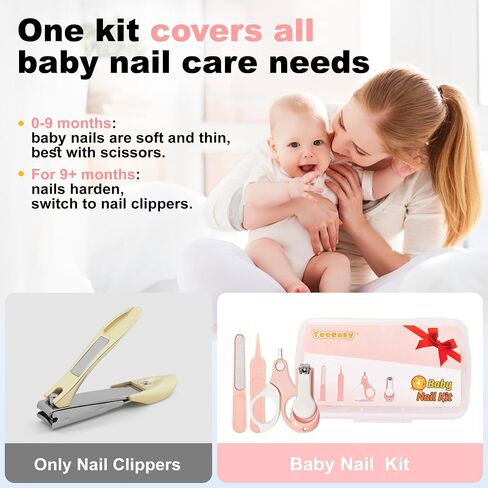 Baby Nail Clippers Kit Baby Grooming Set with Nail Clippers, Scissors, Nail File & Tweezers Baby Care Kit Fingernail Cutter for Baby,Newborn,Infant,Toddler,Kid(Blue) in Saudi Arabia