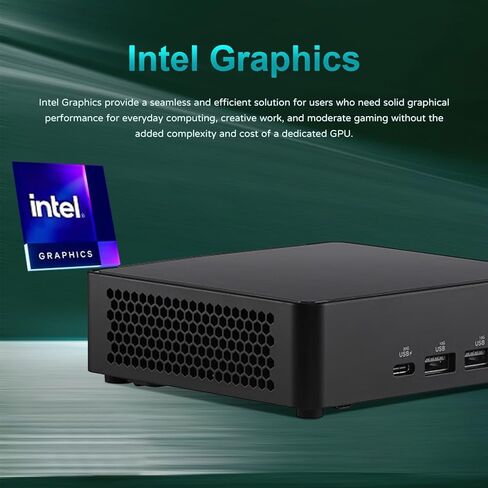 ASUS NUC Pro 14 Core 3 AI Mini Desktop | Intel Core 3 100U | 32GB DDR5 RAM 1TB SSD | Wi-Fi 6 | HDMI | Bluetooth|Windows 11 Pro | Black | Perfect for Home, Business, and Gaming in Saudi Arabia