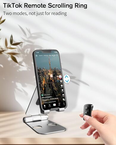 جهاز التحكم عن بعد لصفحة التحكم لجهاز Kindle Paperwhite Oasis، جهاز التحكم عن بعد للقارئ الإلكتروني RF، حلقة التحكم عن بعد TikTok، أداة النقر على مصراع الكاميرا لجهاز iPad iPhone iOS Android-أسود in Kuwait