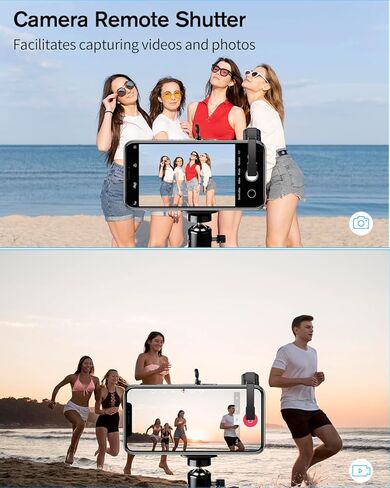 جهاز التحكم عن بعد لصفحة التحكم لجهاز Kindle Paperwhite Oasis، جهاز التحكم عن بعد للقارئ الإلكتروني RF، حلقة التحكم عن بعد TikTok، أداة النقر على مصراع الكاميرا لجهاز iPad iPhone iOS Android-أسود in Kuwait