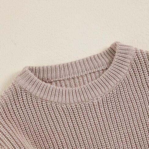 Newborn Toddler Baby Girl Boy Knit Sweater Round Neck Sweatshirt Long Sleeve Tops Pullover Fall Winter Clothes in Saudi Arabia